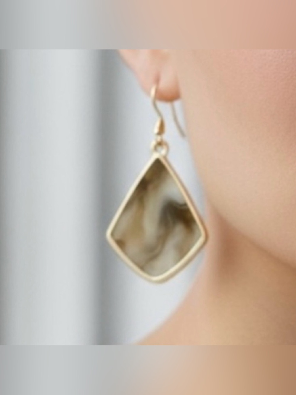 Elegant Marble Drop Earrings